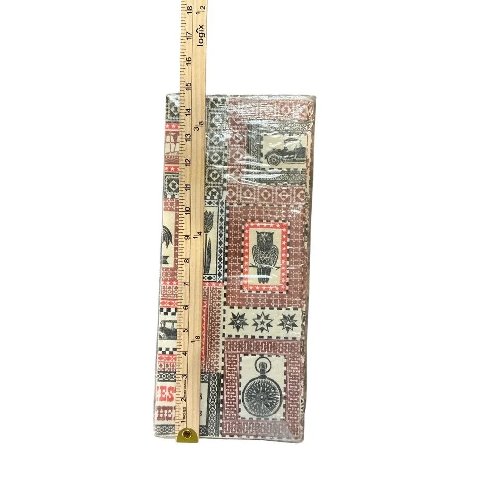 Vintage Americana‎ Folk Art Wrapping Paper Sheets Poor Richards Almanack 15x6.5